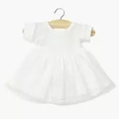 Rosana Short-Sleeved Tutu in White for Minikane 34cm Dolls - Courtes Blanc