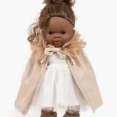 Rosana Short-Sleeved Tutu in White for Minikane 34cm Dolls - Courtes Blanc