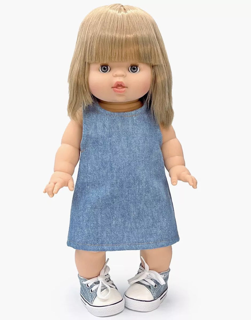 Minikane Andrée sleeveless denim doll dress - Swanky Boutique