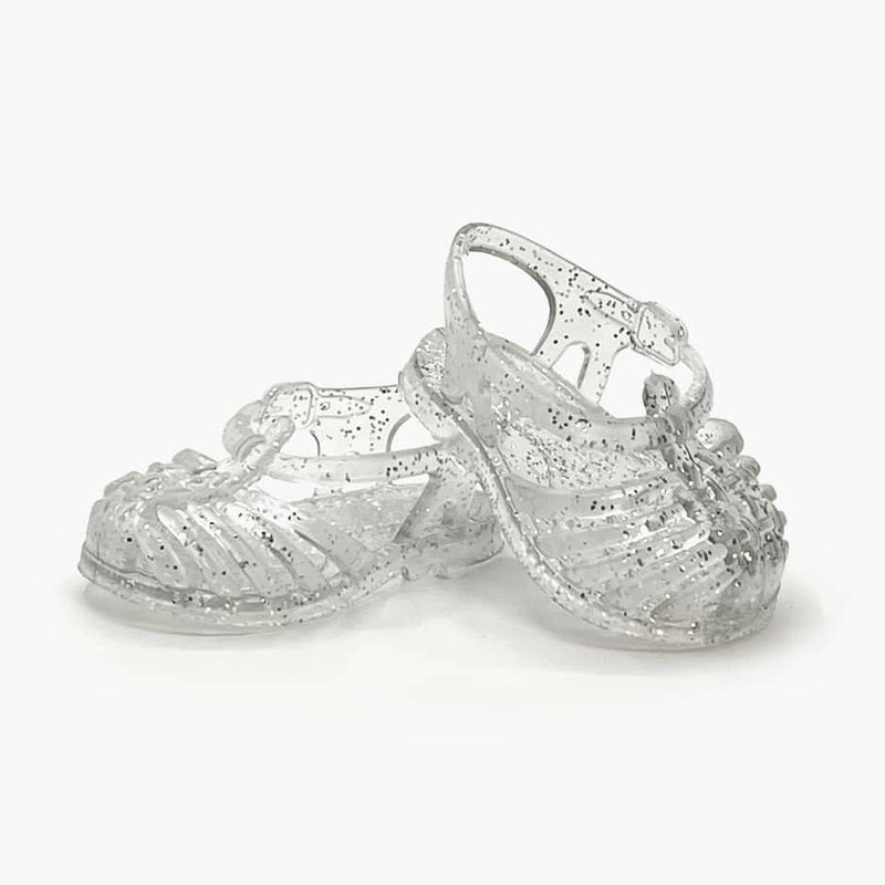 Minikane Doll Beach Sandals Silver Glitter - Swanky Boutique Malta