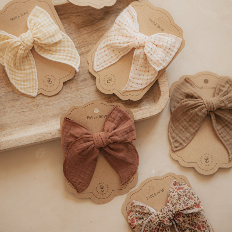 Mrs Ertha- Fable Bow Clip- Vanilla -Swanky Boutique Malta