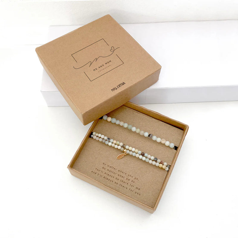 Mrs Ertha Me and Mom Bracelet Amazonite - Swanky Boutique