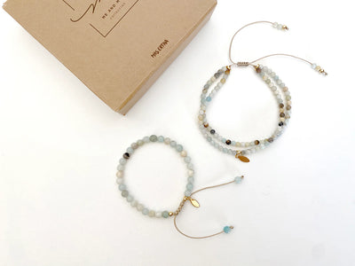 Mrs Ertha Me and Mom Bracelet Amazonite - Swanky Boutique