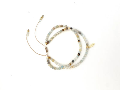 Mrs Ertha Me and Mom Bracelet Amazonite - Swanky Boutique