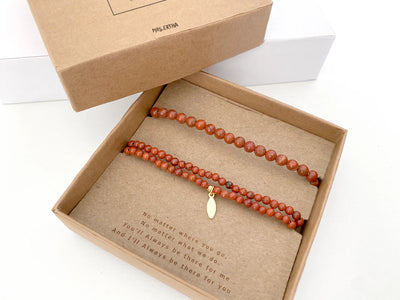Mrs Ertha Me and Mom Bracelet Red Jasper - Swanky Boutique