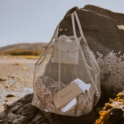 Mesh XL Beach Bag, Adults - Vanilla