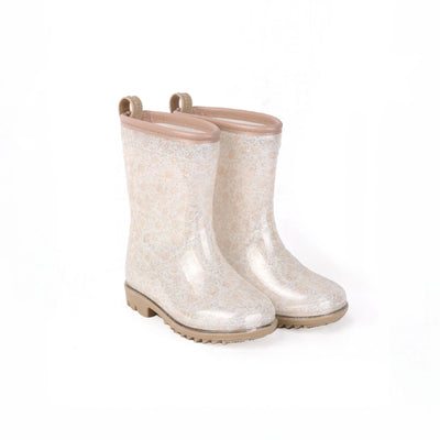 Mrs Ertha Rain Boots Bouquet Silhouette Glitter - Swanky Boutique