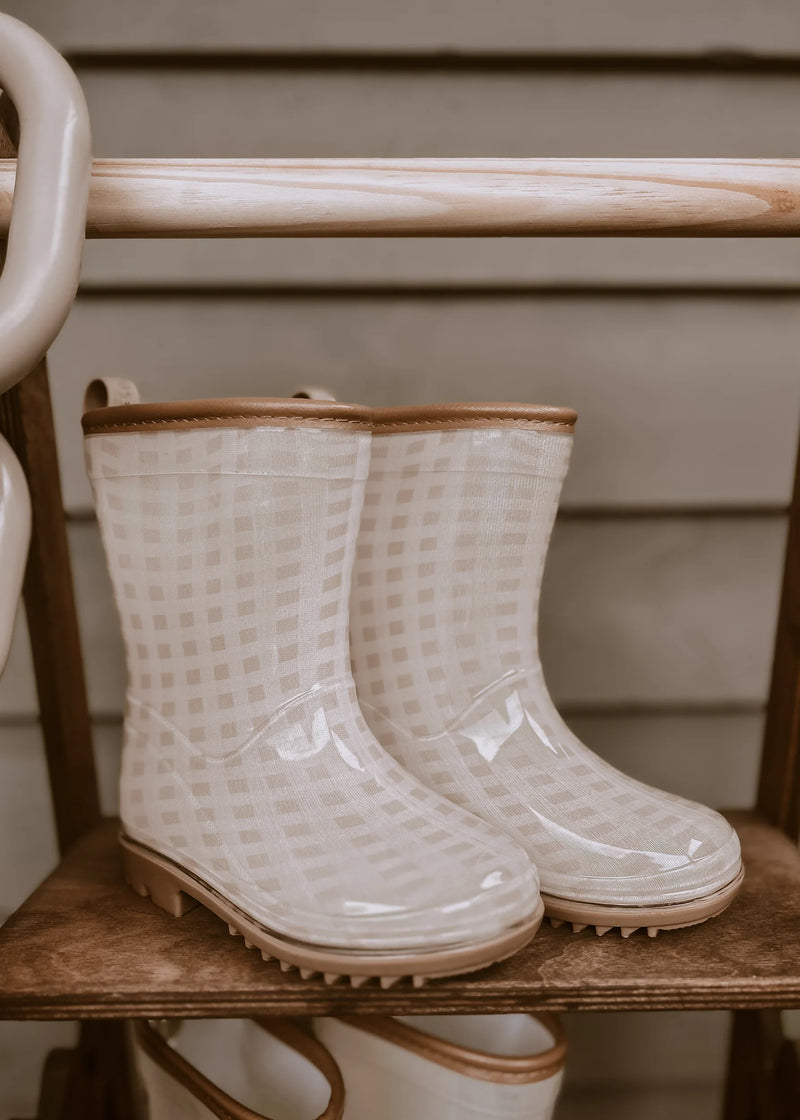 Mrs Ertha Rain Boots Soft Squares - Swanky Boutique