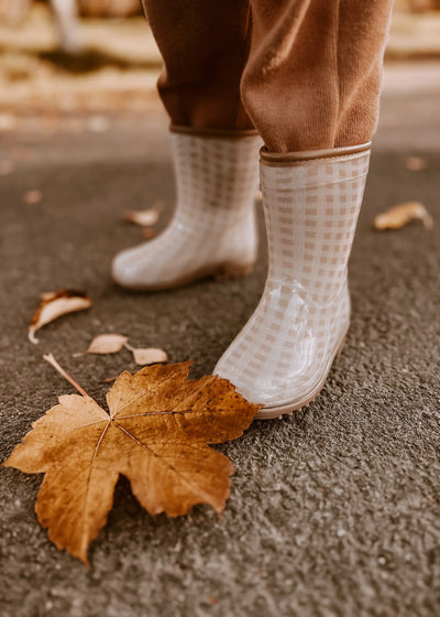 Mrs Ertha Rain Boots Soft Squares - Swanky Boutique