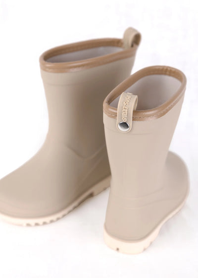Mrs Ertha Rain Boots Taupe - Swanky Boutique