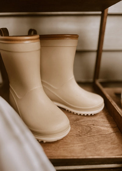 Mrs Ertha Rain Boots Taupe - Swanky Boutique