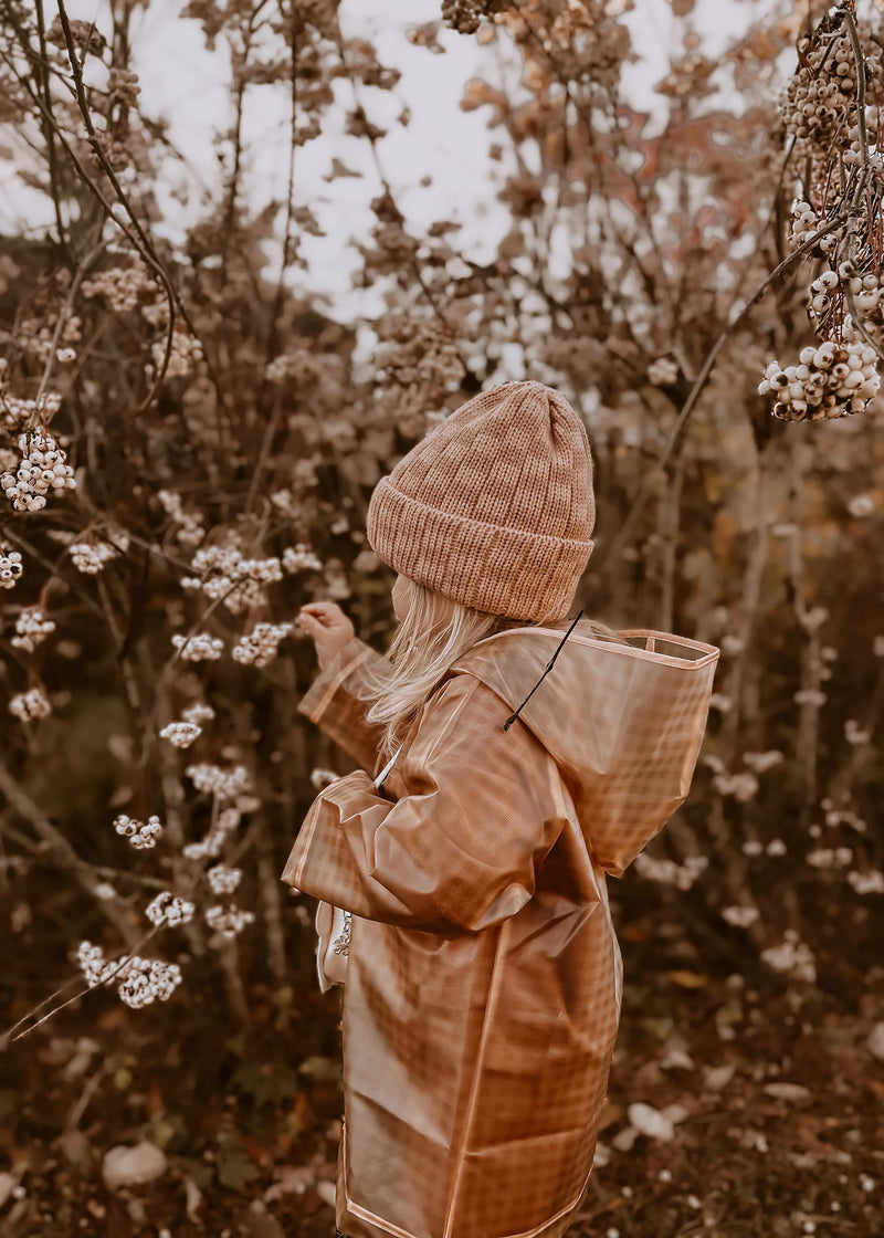 Mrs Ertha Rain Coat Drizzles Soft Squares - Swanky Boutique