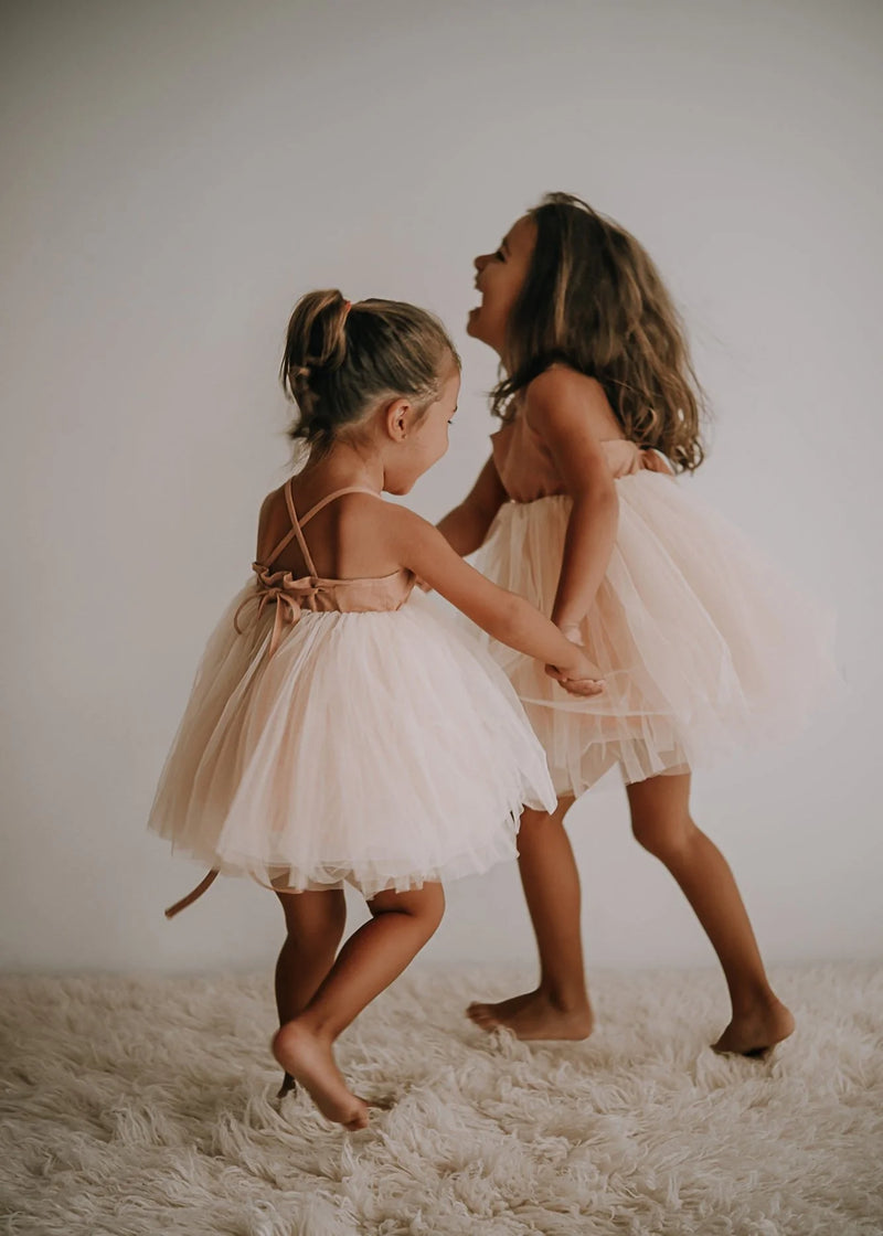 Mrs Ertha Rosie Dress Nude - Swanky Boutique