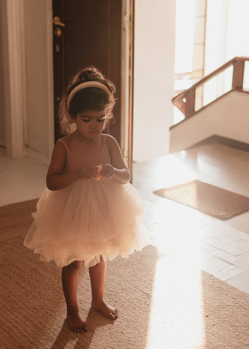 Mrs Ertha Rosie Dress Nude - Swanky Boutique