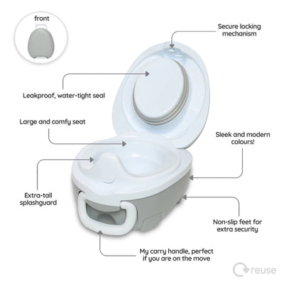 My Carry Potty Grey Pearl - Swanky Boutique Malta