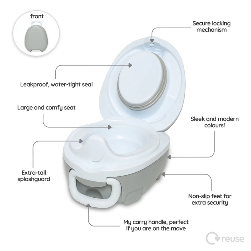 My Carry Potty Grey Pearl - Swanky Boutique Malta