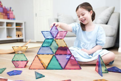 Connetix - Magnetic Tiles Pastel Rainbow Shape Expansion Pack 48 Pieces - Swanky Boutique