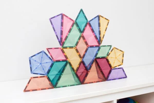 Connetix - Magnetic Tiles Pastel Rainbow Shape Expansion Pack 48 Pieces - Swanky Boutique