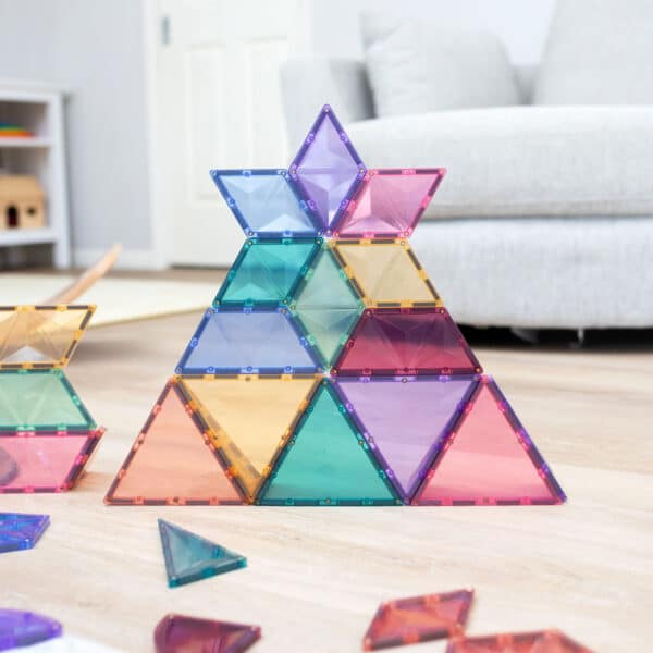 Connetix - Magnetic Tiles Pastel Rainbow Shape Expansion Pack 48 Pieces - Swanky Boutique