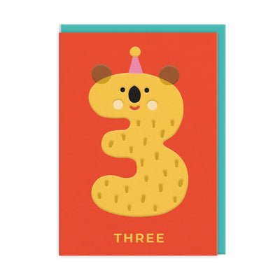 Ohh Deer - Greeting Card Age 3 Koala Birthday - Swanky Boutique Malta