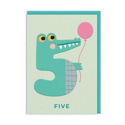 Ohh Deer - Greeting Card Age 5 Crocodile Birthday - Swanky Boutique Malta 