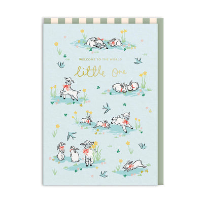 Ohh Deer - Greeting Card  Hello Little One Lambs - Swanky Boutique Malta 