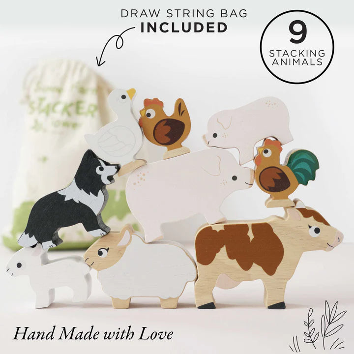 Stacking Animals Bag 10 Pieces Farmyard Swanky Boutique