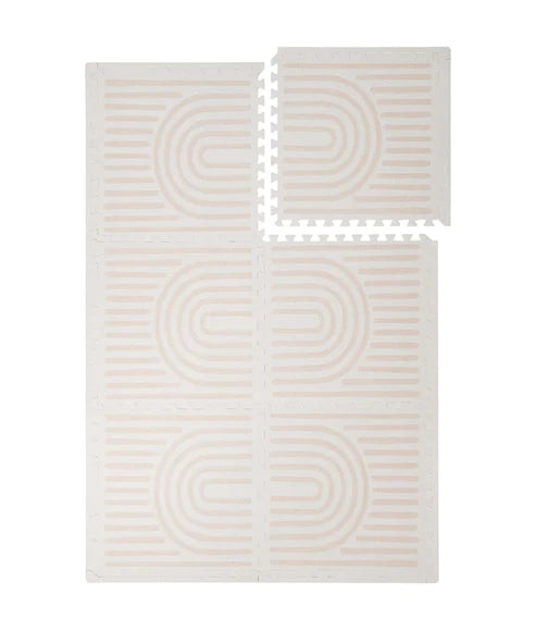 toddlekind - Premium Foam Playmats | Linear - Linen (120x180cm) - swanky boutique malta