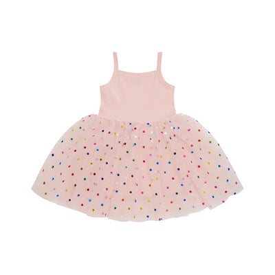 Bob & Blossom - Tutu Dress Cotton Pink Spots - Swanky Boutique