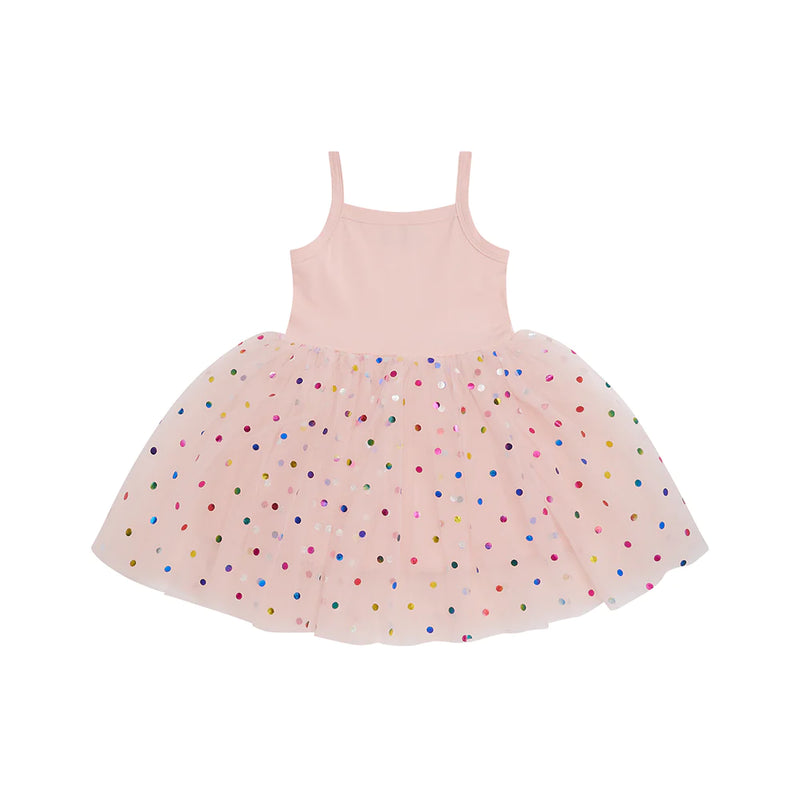 Bob & Blossom - Tutu Dress Cotton Pink Spots - Swanky Boutique