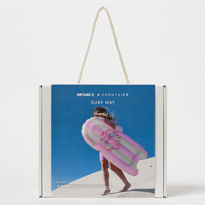 SunnyLife Kids Surf Mat - Dolphin Surf Co /Pink Stripe- Swanky Boutique Malta