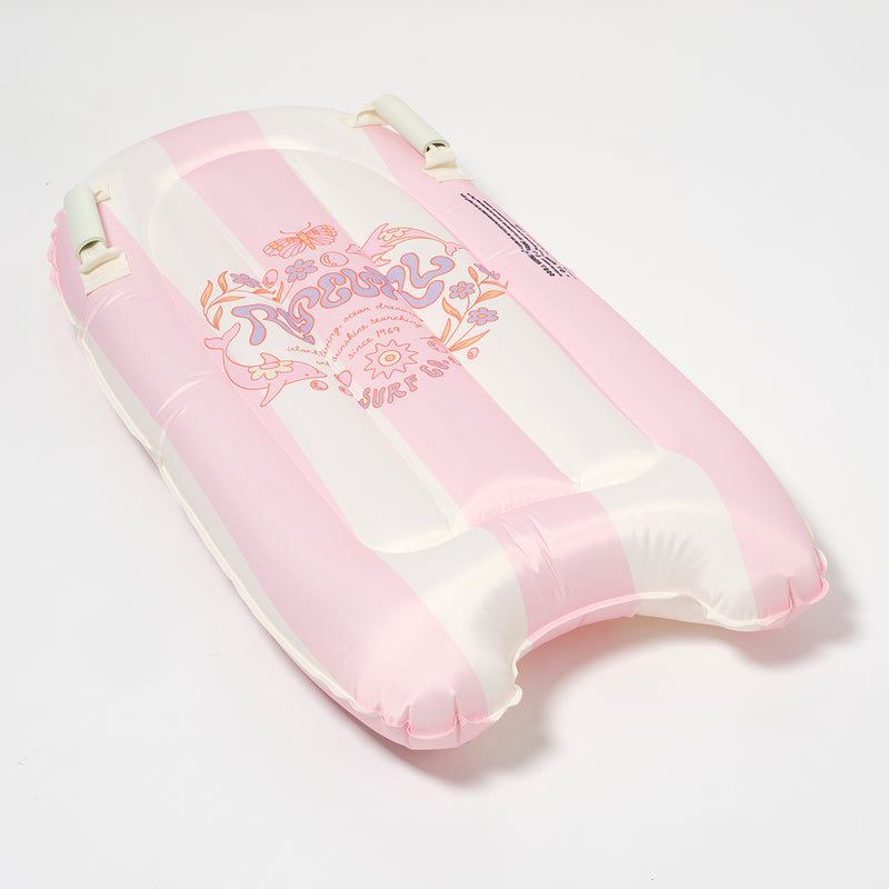 SunnyLife Kids Surf Mat - Dolphin Surf Co /Pink Stripe- Swanky Boutique Malta