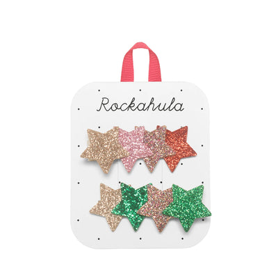 Rockahula - Hair Accessories - Jolly Glitter Star Clips - Swanky Boutique Malta 
