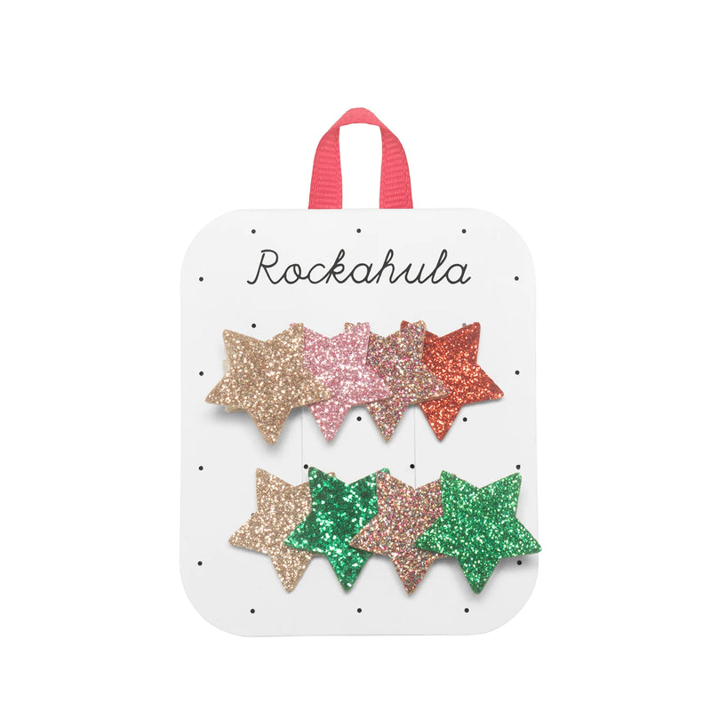 Rockahula - Hair Accessories - Jolly Glitter Star Clips - Swanky Boutique Malta 