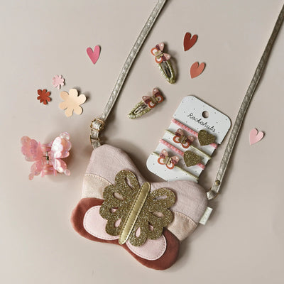 Rockahula-Hair Accessories - Patchwork Butterfly Clips-Swanky Boutique Malta 