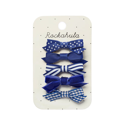 Rockahula - Hair Accessories - School Bow Clip Set Blue - Swanky Boutique Malta 