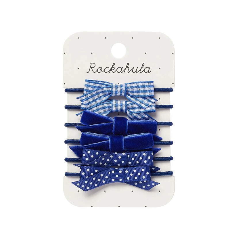 Rockahula - Hair Accessories - School Bow Pony Set Blue - Swanky Boutique Malta 