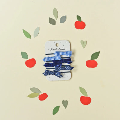 Rockahula - Hair Accessories - School Bow Pony Set Blue - Swanky Boutique Malta 