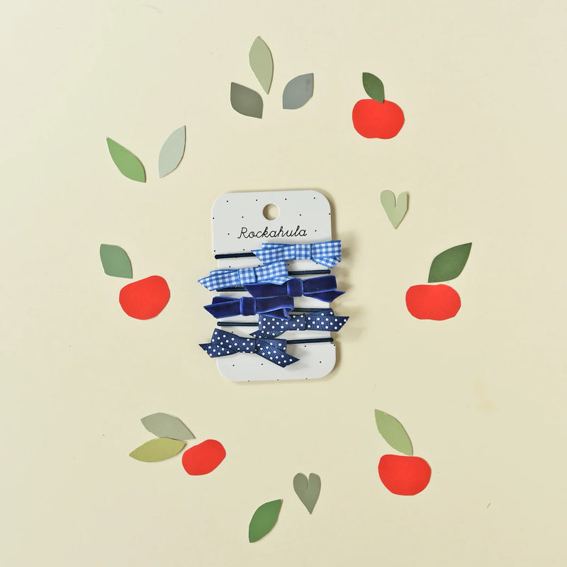 Rockahula - Hair Accessories - School Bow Pony Set Blue - Swanky Boutique Malta 
