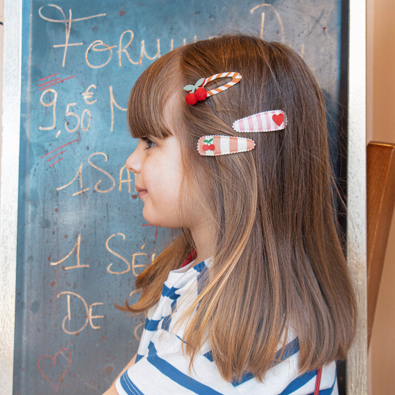 Rockahula Kids Stripy Cherry Clips  - Swanky Boutique