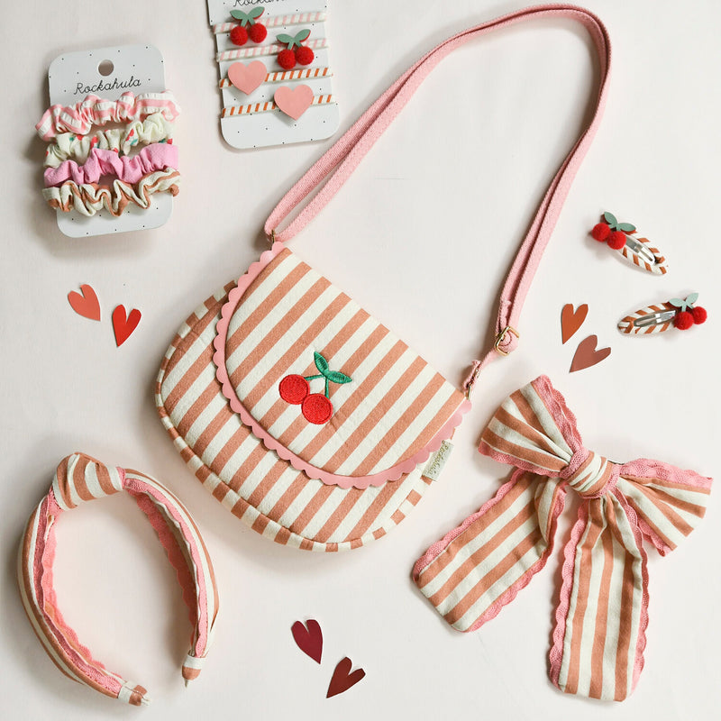 Rockahula Kids Stripy Cherry Clips  - Swanky Boutique