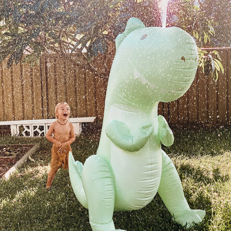 sunny life - Inflatable Giant Sprinkler - Surfing Dino - swanky boutique malta