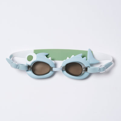 sunny life - Swim Goggles (3-6 Years) - Shark Tribe Khaki - swanky boutique malta