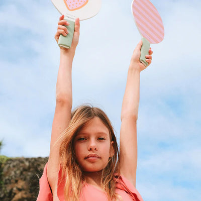 sunny life - Kids Beach Bats & 2 Balls - Sea Seeker Strawberry - swanky boutique malta