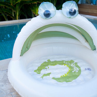 Sunny Life - Kids Inflatable Pool Cookie the Croc Khaki- Swanky Boutique