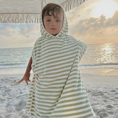 Sunny Life - Kids Character Hooded Towel Into the Wild Khaki- Swanky Boutique