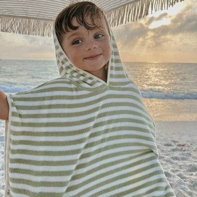 Sunny Life - Kids Character Hooded Towel Into the Wild Khaki- Swanky Boutique