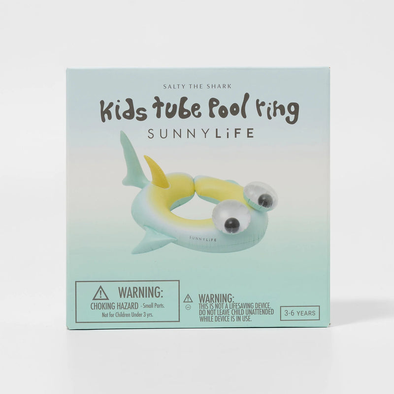 Sunny Life - Kids Tube Pool Ring Salty the Shark Multi- Swanky Boutique