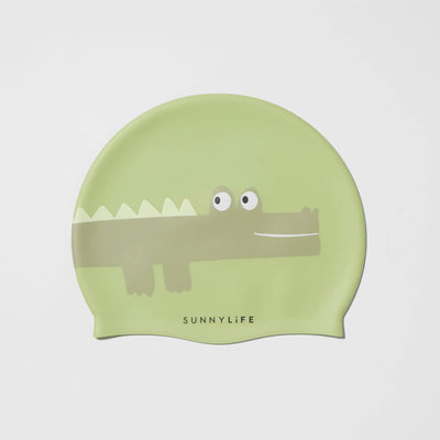Sunny Life - Swimming Cap - Cookie the Croc Light Khaki - Swanky Boutique