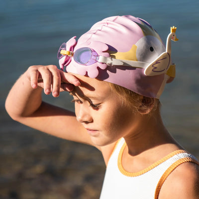 Sunny Life - Kids Swimming Cap Princess Swan Multi- - Swanky Boutique